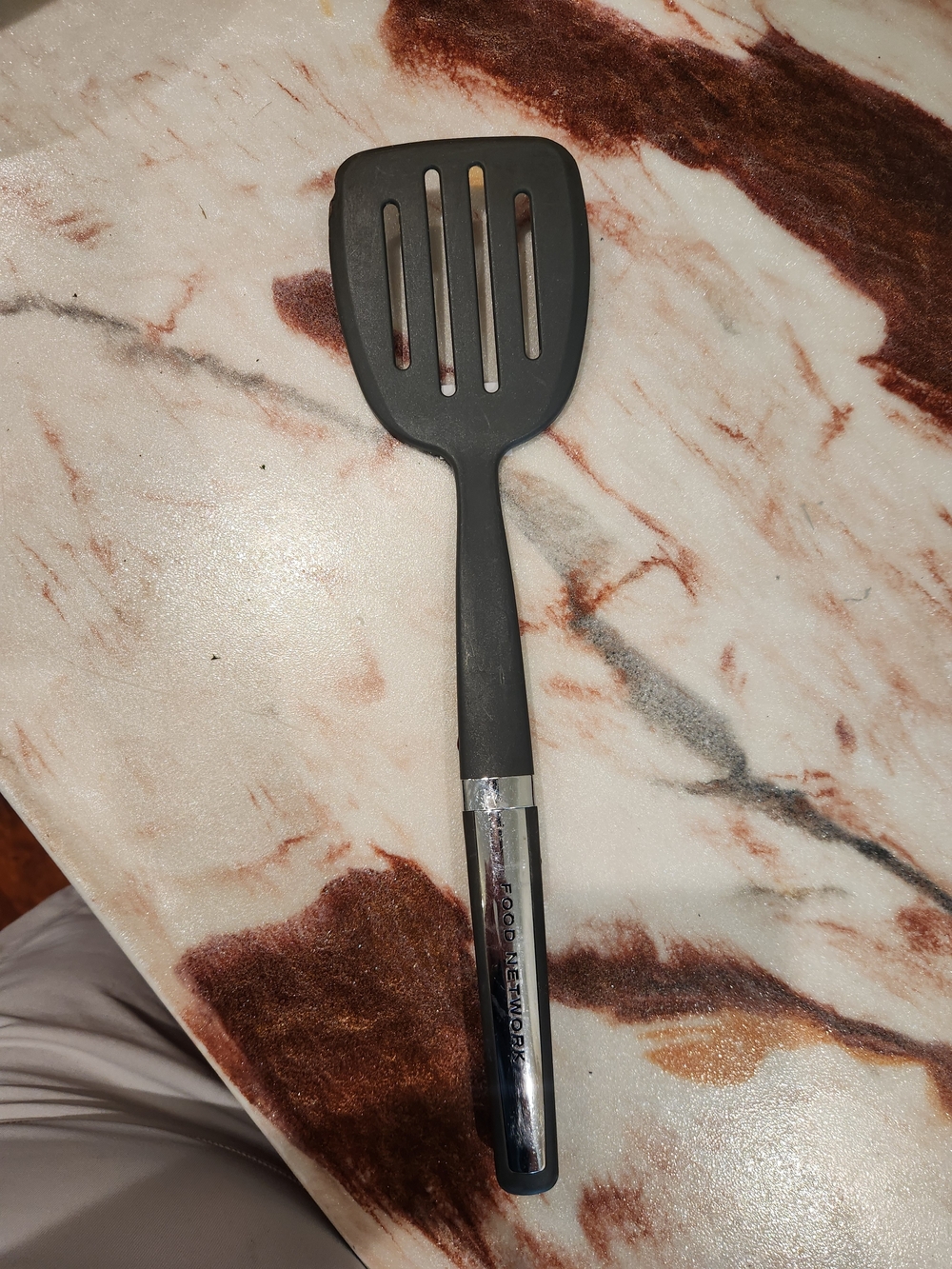Food Network Black and Silver Slotted Turner Spatula